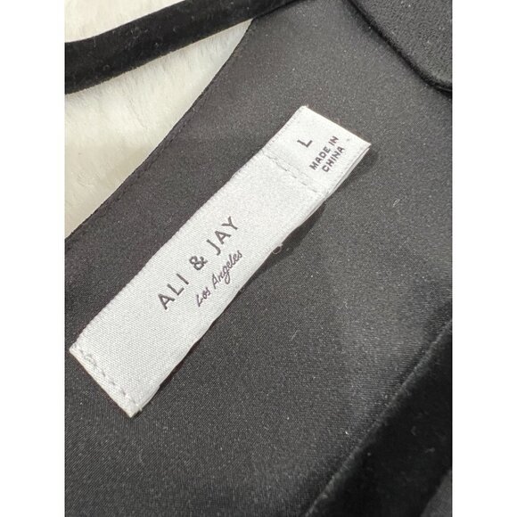 NWOT Ali & Jay Size L Sleeveless Slim Leg Asymmetrical Jumpsuit - Black MSRP$138 - Picture 9 of 12